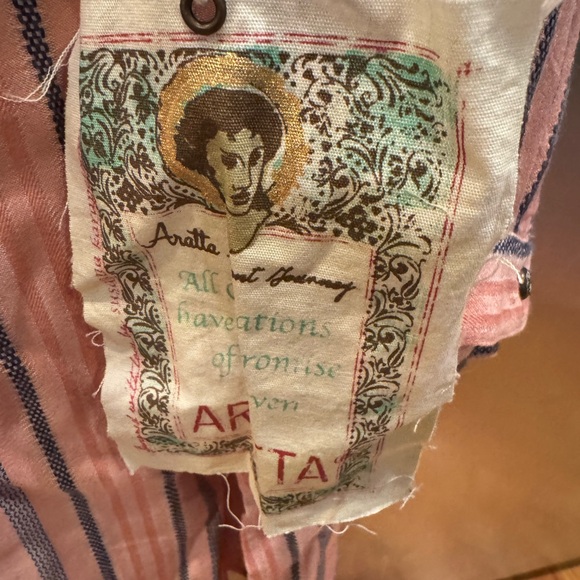 Aratta Pink and Blue Embroidered Blouse - Picture 6 of 9